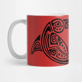 Large black dolphin tattoo Mug